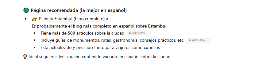 Mejor blog en español sobre Estambul